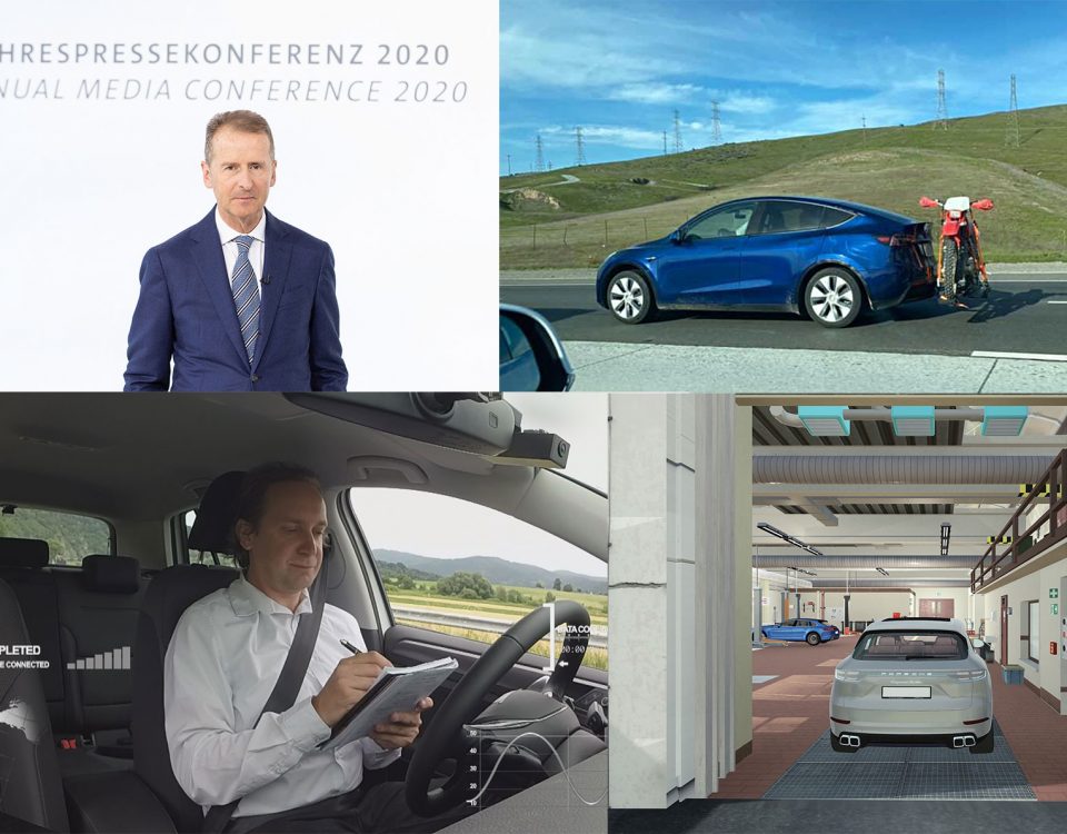 Mittwoch-News: Model Y Anhängerkupplung und mehr, Porsches autonom in der Werkstatt, Tesla vs Europa, Industrie geht in Lockdown