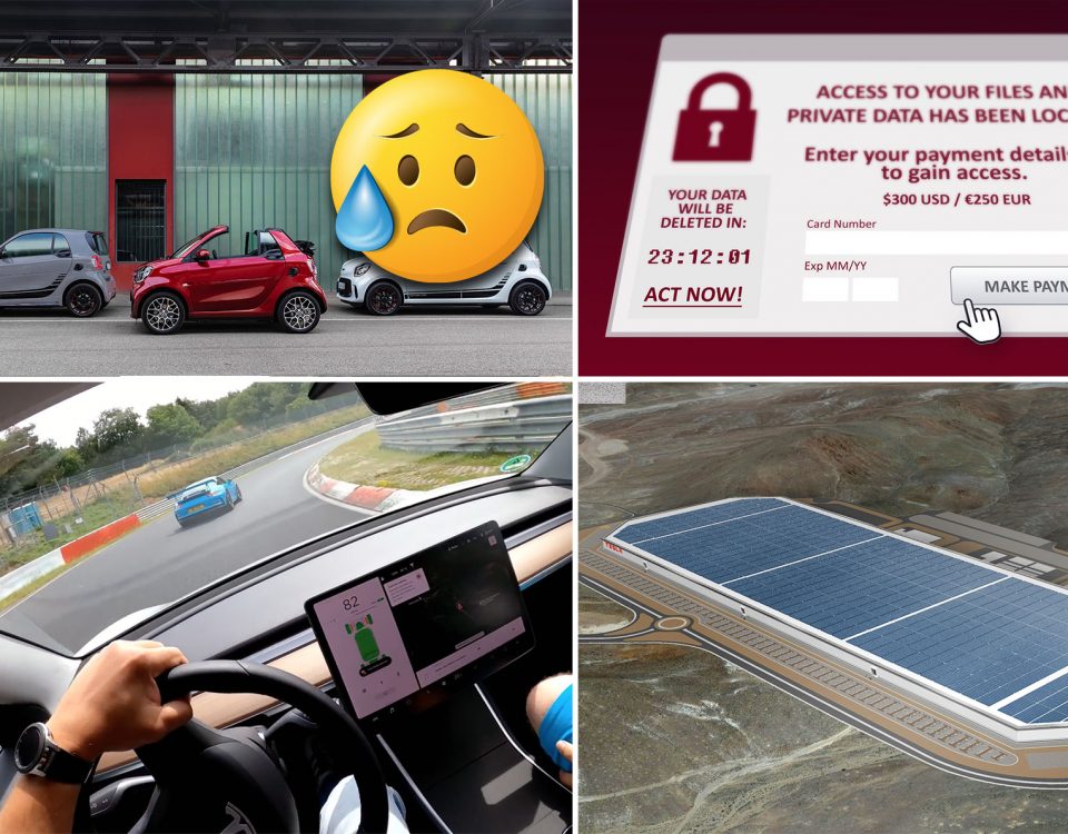 Freitag Kompakt: Model 3 auf dem Nürburgring, Ransomware-Attacke gegen Tesla, Stirbt Smart, Verdoppelung der Energiedichte