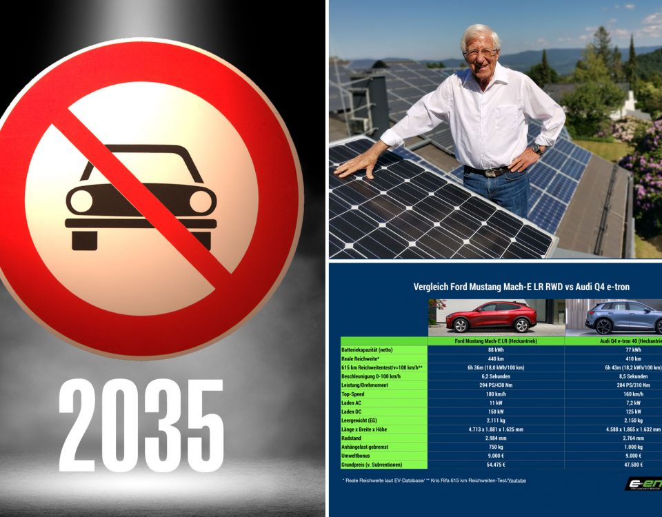 Freitag Magazin: Audi Q4 e-tron im 614-km-Reichweiten-Test. Kriegt der Green NCAP die Kurve? Franz Alt grantig wegen Altmaiers Stromprognosen. Stimmen zum faktischen Verbrenner-Aus 2035.
