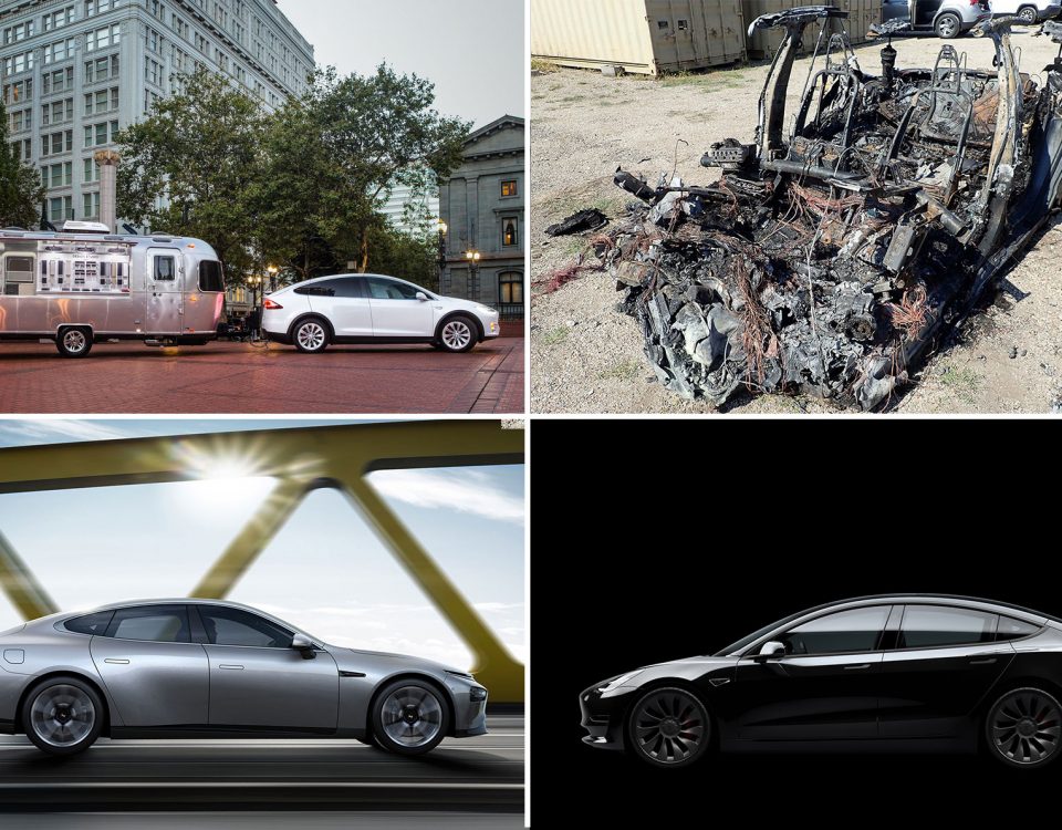 Montag Magazin: XPENG P7 vs Tesla Model 3 LR+. Apple: BYD und CATL winken ab. Stromer und Anhängelasten. Neue Erkenntnisse zum Tesla-Unfall in Texas.