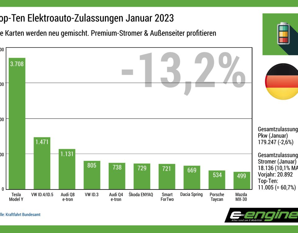Deutschland im Januar: Verlierer und Profiteure der neuen Elektroauto-Subventionspolitik