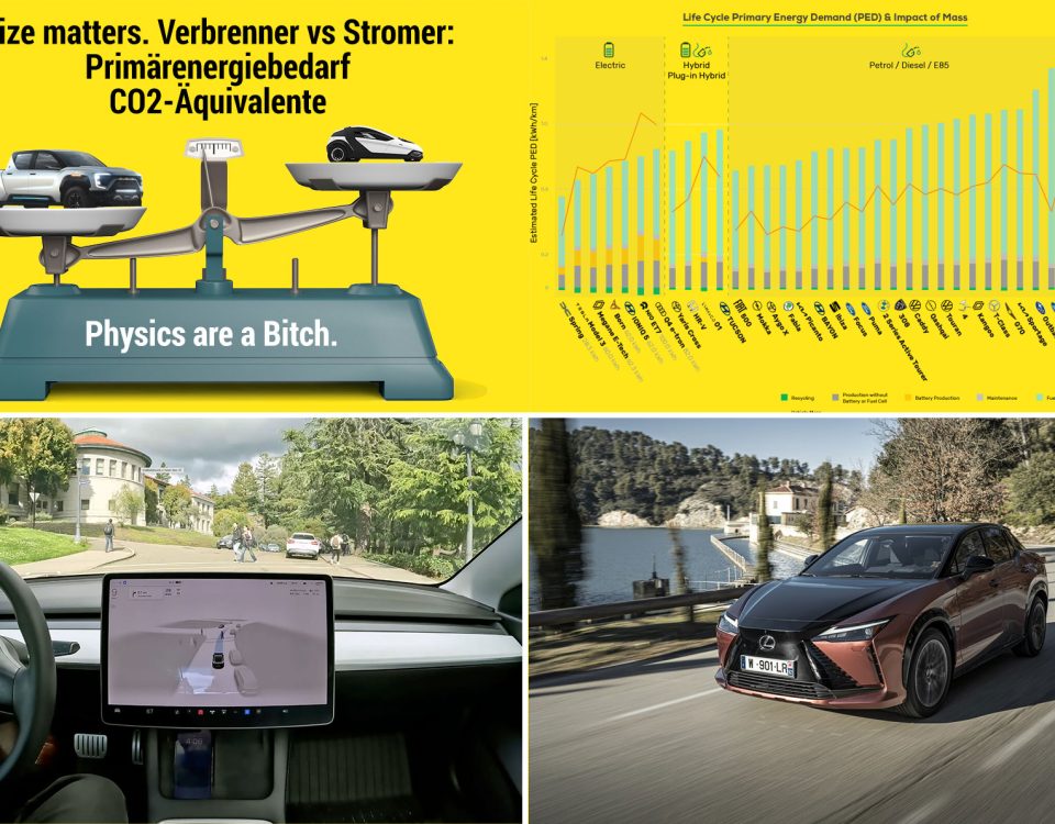 Freitag Magazin: 10 Minuten Wahnsinn mit der Tesla FSD Beta. Festhalten: schwere (e)SUVs sind schädlicher für die Umwelt und böse Energiefresser. Lexus RZ ab 68.000 Euro.