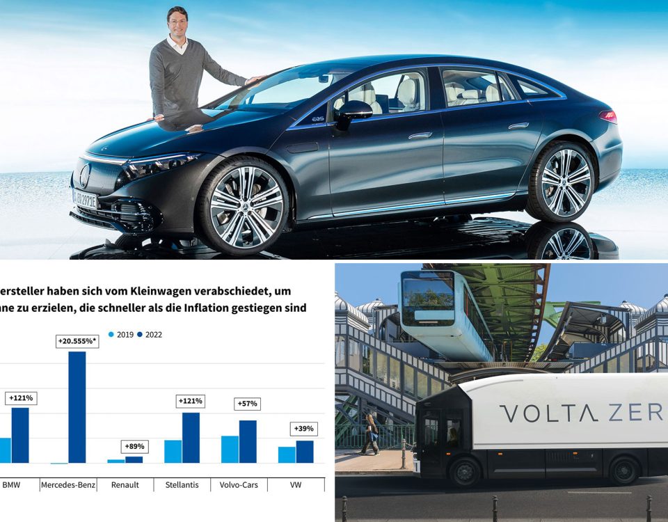 Montag Magazin: Deutsche Autoindustrie – nur noch Luxus-Stromer? Märchen-Studie von T&E zu Elektrokleinwagen. Volta Trucks will mit TaaS-Automatisierung den Umstieg erleichtern.