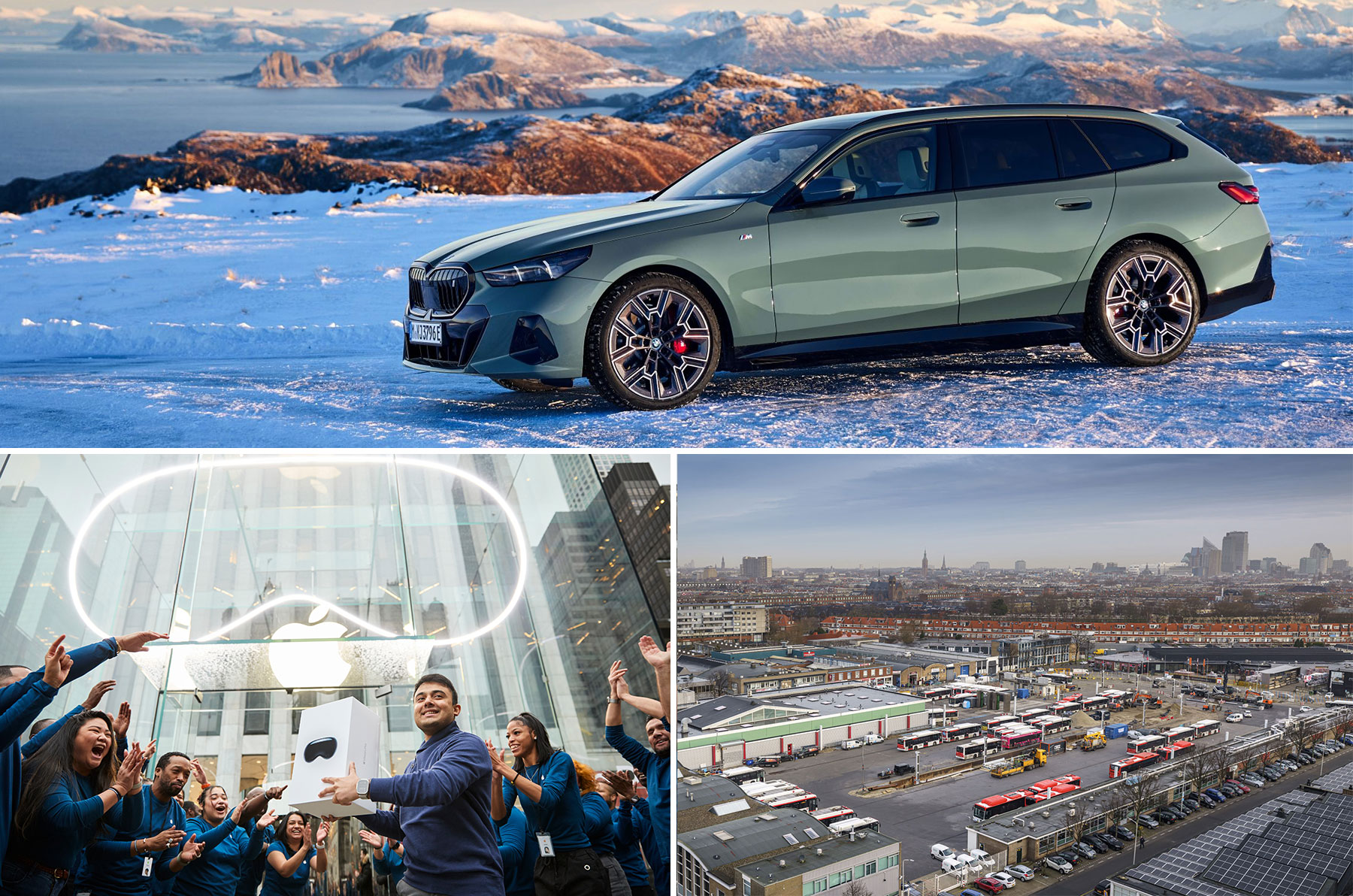 Donnerstag Magazin: BMW i5 Touring startet bei 72.200 Euro. Apple Vision Pro & das Automobil. Daimler Buses-Tochter elektrifiziert in Den Haag.