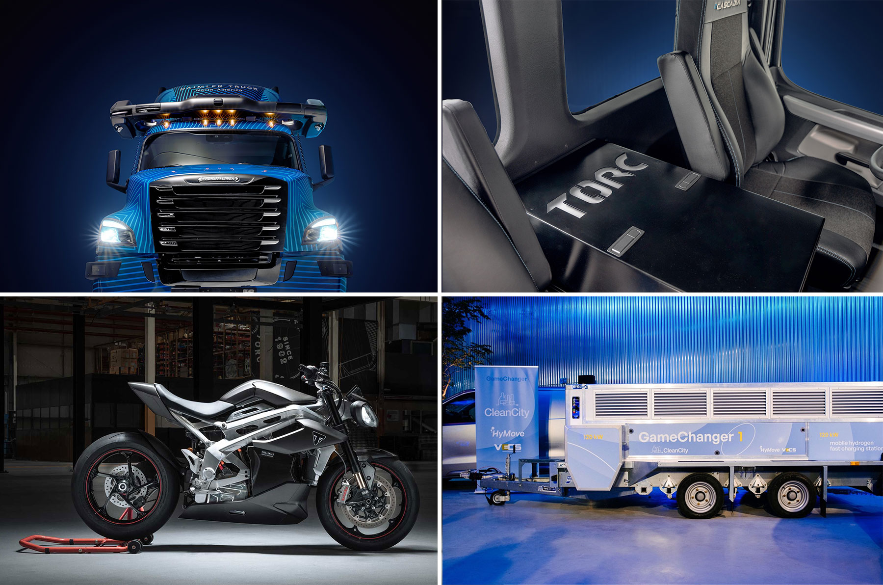 Dienstag Magazin: Daimler Trucks autonomer Lkw eCascadia. UK will Verbrenner-Motorräder verbieten. H2-Generator zum Aufladen von Elektroautos!?